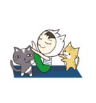猫と一緒にヨガをやりましょう！（個別スタンプ：21）