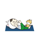 猫と一緒にヨガをやりましょう！（個別スタンプ：22）