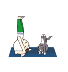 猫と一緒にヨガをやりましょう！（個別スタンプ：25）