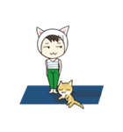 猫と一緒にヨガをやりましょう！（個別スタンプ：30）