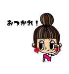 おだんごヘア女の子×日常会話（個別スタンプ：30）