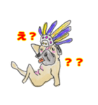 手描きパグ（個別スタンプ：6）