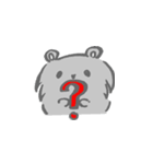 グレーのハムスタースタンプ（個別スタンプ：12）