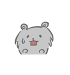 グレーのハムスタースタンプ（個別スタンプ：13）