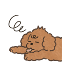 あるふわふわした犬のスタンプ（個別スタンプ：6）