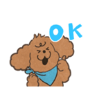あるふわふわした犬のスタンプ（個別スタンプ：13）