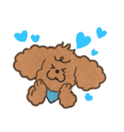 あるふわふわした犬のスタンプ（個別スタンプ：17）