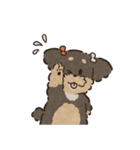 あるふわふわした犬のスタンプ（個別スタンプ：34）