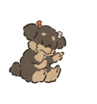 あるふわふわした犬のスタンプ（個別スタンプ：35）