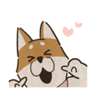 あるふわふわした犬のスタンプ（個別スタンプ：40）