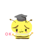 かわいいハチのキャラクターはっちゃん丸（個別スタンプ：1）