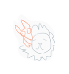 狐とライオン（個別スタンプ：8）