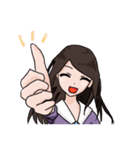 実践的な女の子（個別スタンプ：4）