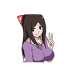 実践的な女の子（個別スタンプ：12）