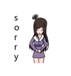実践的な女の子（個別スタンプ：18）