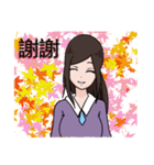 実践的な女の子（個別スタンプ：24）