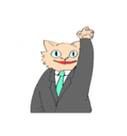 スーツ戯画（個別スタンプ：1）