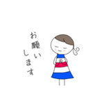 simple girl(ワンピース)（個別スタンプ：5）