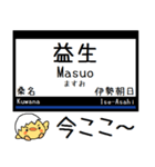 私鉄 名古屋線 湯の山線 気軽に今この駅！（個別スタンプ：14）