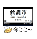 私鉄 名古屋線 鈴鹿線 気軽に今この駅！（個別スタンプ：26）