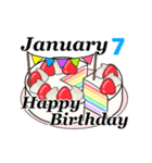 1月1日～1月16日のお誕生日ケーキ（個別スタンプ：15）