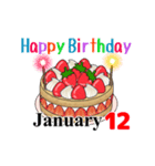 1月1日～1月16日のお誕生日ケーキ（個別スタンプ：20）