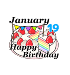 1月17日～1月31日のお誕生日ケーキ（個別スタンプ：12）