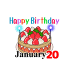 1月17日～1月31日のお誕生日ケーキ（個別スタンプ：13）
