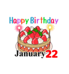 1月17日～1月31日のお誕生日ケーキ（個別スタンプ：15）