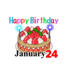 1月17日～1月31日のお誕生日ケーキ（個別スタンプ：17）