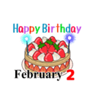 2月1日～2月16日のお誕生日ケーキ（個別スタンプ：10）