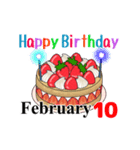 2月1日～2月16日のお誕生日ケーキ（個別スタンプ：18）