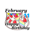 2月1日～2月16日のお誕生日ケーキ（個別スタンプ：19）