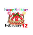 2月1日～2月16日のお誕生日ケーキ（個別スタンプ：20）