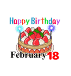 2月17日～2月29日のお誕生日ケーキ（個別スタンプ：13）