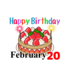 2月17日～2月29日のお誕生日ケーキ（個別スタンプ：15）