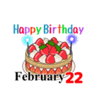 2月17日～2月29日のお誕生日ケーキ（個別スタンプ：17）