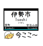 私鉄山田線 鳥羽線 志摩線 気軽に今この駅（個別スタンプ：13）