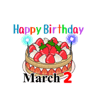 3月1日～3月16日のお誕生日ケーキ（個別スタンプ：10）