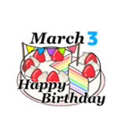 3月1日～3月16日のお誕生日ケーキ（個別スタンプ：11）