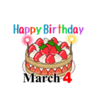 3月1日～3月16日のお誕生日ケーキ（個別スタンプ：12）