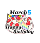 3月1日～3月16日のお誕生日ケーキ（個別スタンプ：13）