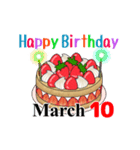 3月1日～3月16日のお誕生日ケーキ（個別スタンプ：18）