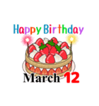 3月1日～3月16日のお誕生日ケーキ（個別スタンプ：20）