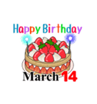 3月1日～3月16日のお誕生日ケーキ（個別スタンプ：22）
