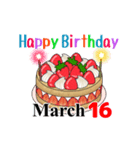 3月1日～3月16日のお誕生日ケーキ（個別スタンプ：24）