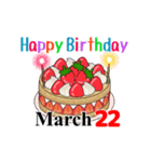 3月17日～3月31日のお誕生日ケーキ（個別スタンプ：15）
