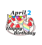 4月1日～4月16日のお誕生日ケーキ（個別スタンプ：10）