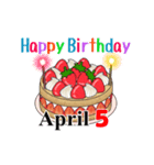 4月1日～4月16日のお誕生日ケーキ（個別スタンプ：13）