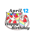 4月1日～4月16日のお誕生日ケーキ（個別スタンプ：20）